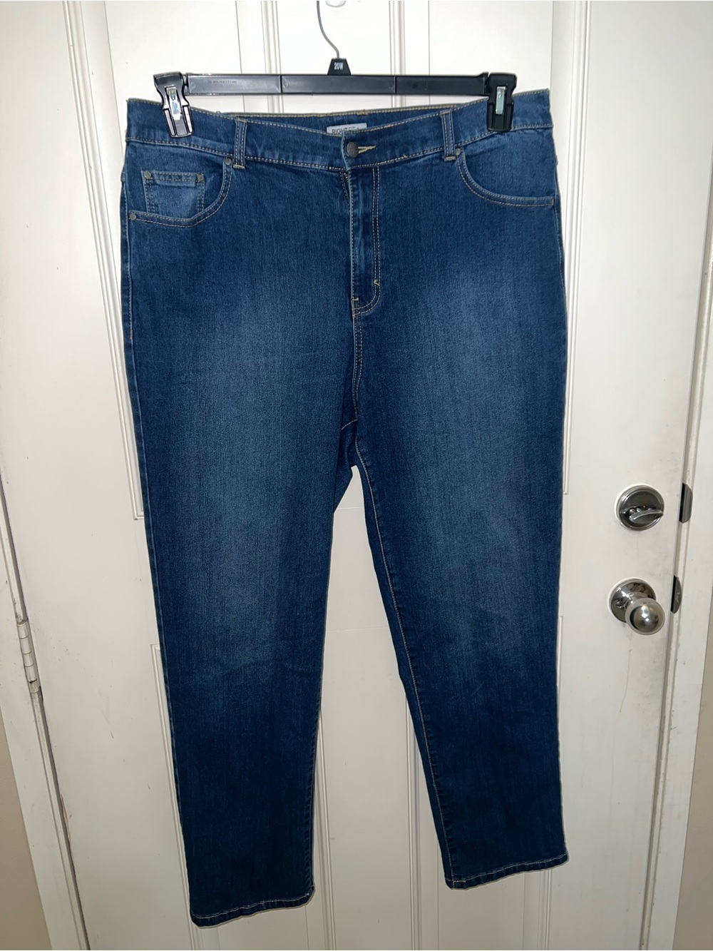 Catherines Right Fit Moderately Curvy Drk Wash Elastic Waist Jeans Sz 18W